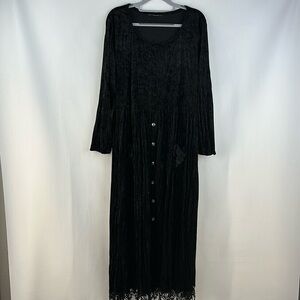 Crushed Velvet Lace Button Down
Maxi Dress